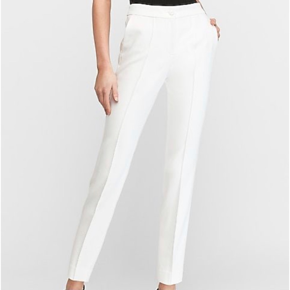 ❤️Express Ankle High Rise White Pants Sz8R❤️